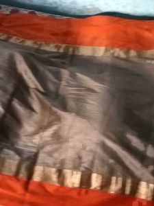 ComboOffer - UnusedOrangeBorderSarees WithSt