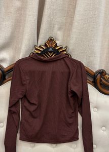 Brown Long Sleeve Top