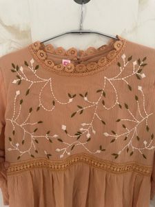 Simple Orange Casual Top