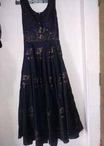 Elegant Navy Blue Ethnic Gown
