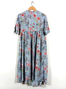 Pastel Blue Floral Kurti (Women)
