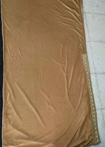 Golden And Black Party Wear Sari With Stitch Blous