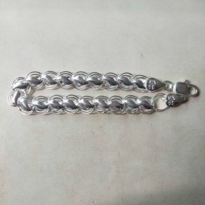 Pure Silver R3-91 Double Link Chain Bracelet