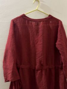 Maroon Casual Dress