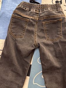 Kids Gray Denim Joggers