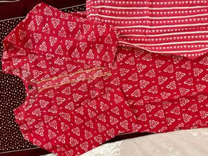 Cotton Pant And Kurti Set