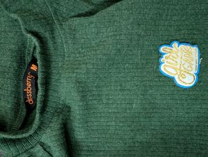 Green Ribbed Crop Top