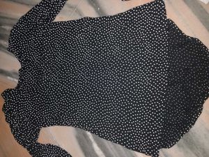 Polka Dot Top, Fitted, Fit Xs/S Both, New