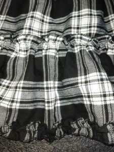 Plaid Ruffle Hem Skirt