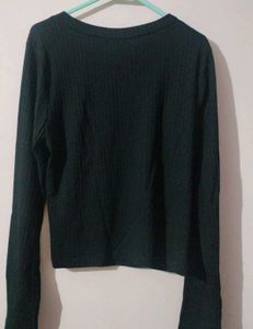 Harpa Black Ribbed Top