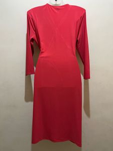 Peach Wrap Designer Dress