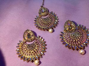 Chandbali Pearl Drop Earrings