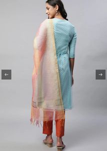 Elegant Blue Embroidered Kurta Set