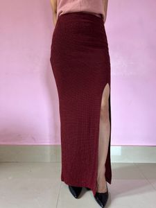 Red Shimmer Skirt