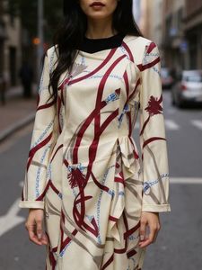 Elegant Printed Shift Dress