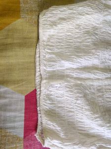Ruched White Crop Top