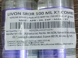 2 Totally New Pack Livon Hair Serum