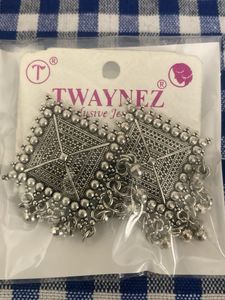 Boho Chic Silver Tone Drop Earrings