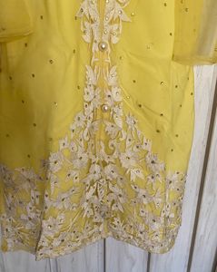 Yellow Kurti with Pant and Dupatta