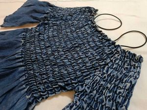 Denim Off-Shoulder Top