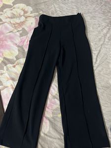 4 Set Of Wide Leg Trousers Brown Black Teal &amp; Grey
