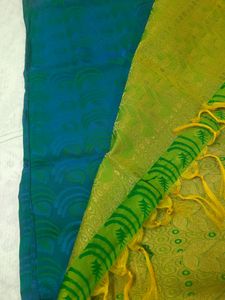 Gorgeous Peacock Blue Saree