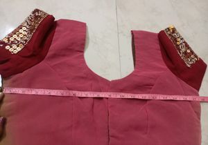 Designer Wedding Saree With Stitched Blouse