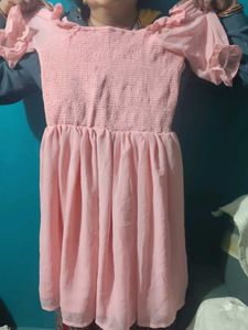 Pink Ruffled Mini Dress