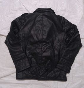 Sagaty Black Faux Leather Jacket