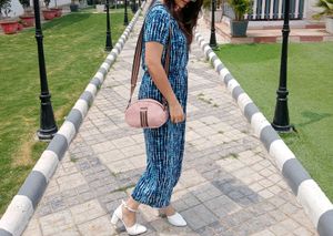 Blue Tie-Dye Jumpsuit