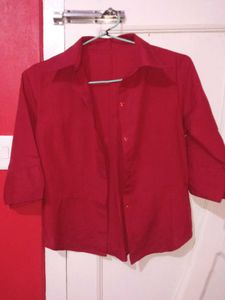 Red 3/4 Sleeve Shirt
