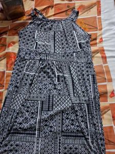 Black &amp; White Patterned Dress