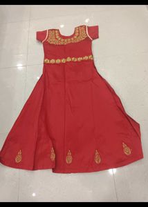 Red Embroidered Kurti