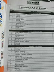 Allen Chemistry Handbook for NEET-UG