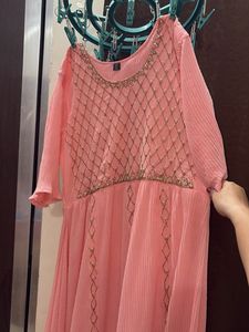 Peach Embellished Gown