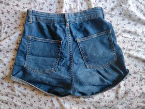 Denim High-Waisted Shorts