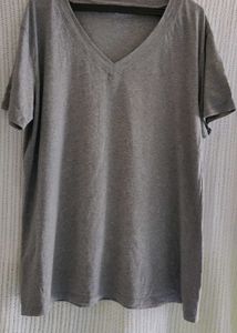 Gray V-Neck T-Shirt