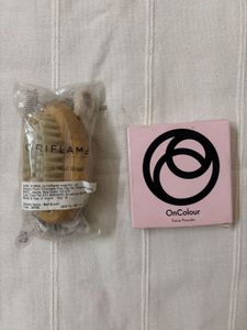 🆕Combo Face Powder & Sweden Bamboo Nail brush