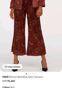 H&amp;M Floral Silk Pants and croptop