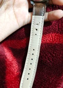 Brown Leather Strap Watch