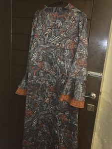 Open wooden Shrug-Bohemian Print