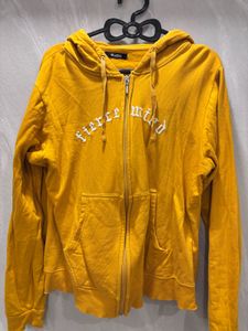 Zudio &#39;Fierce Mind&#39; Mustard Hoodie