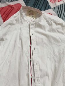 Chinese Collar White Luxury Shirt And Adidas Jeans