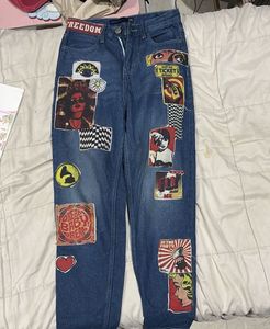 Patchwork Denim Jeans