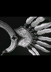Oxidised Necklace (Silver) For Girl And Women