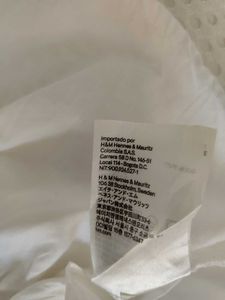 H&amp;M White Short Puff Sleeve Blouse