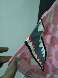 Shark Print New Pink Tshirt