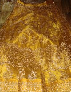 Gorgeous Yellow Lehenga Choli(semi stitched)