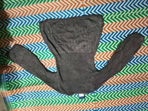 Gray Knit shimmery peplum sweater top