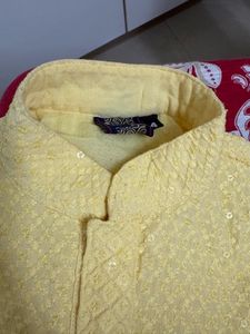 Boys Yellow Kurta sequenced
